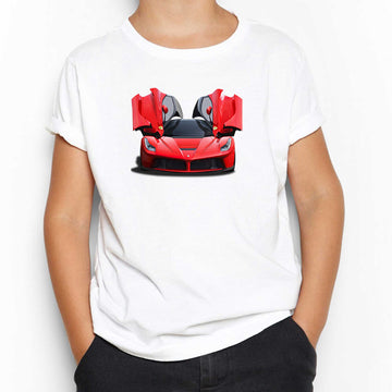 Ferrari 458 Beyaz Çocuk Tişört