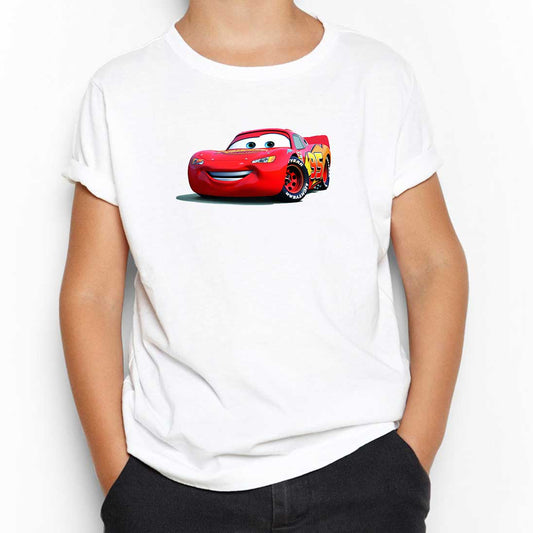 Şimşek McQueen Cars Beyaz Çocuk Tişört