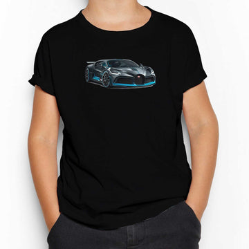 Bugatti Car Siyah Çocuk Tişört