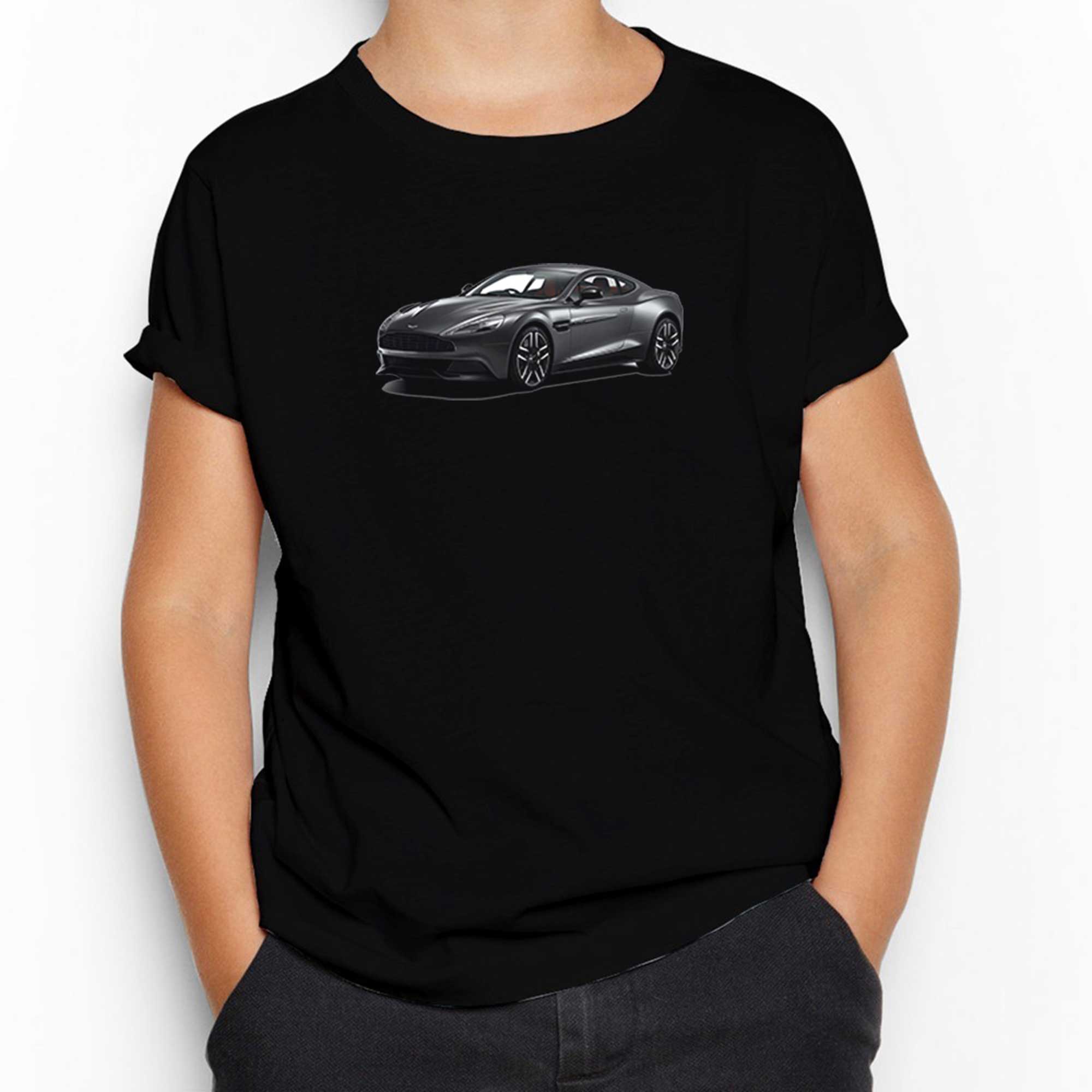 Aston Martin Vanquish Siyah Çocuk Tişört