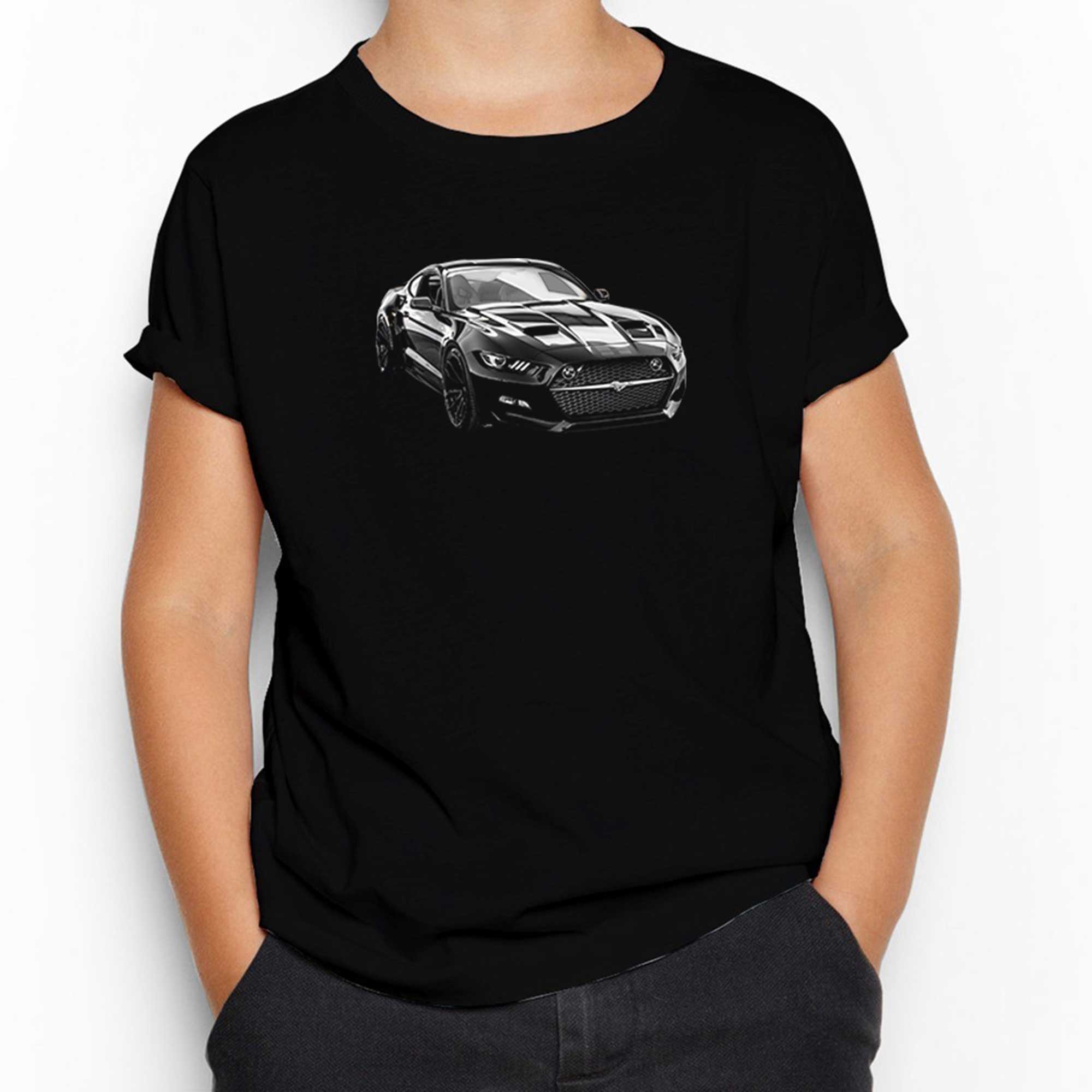 Ford Mustang Galpin Siyah Çocuk Tişört