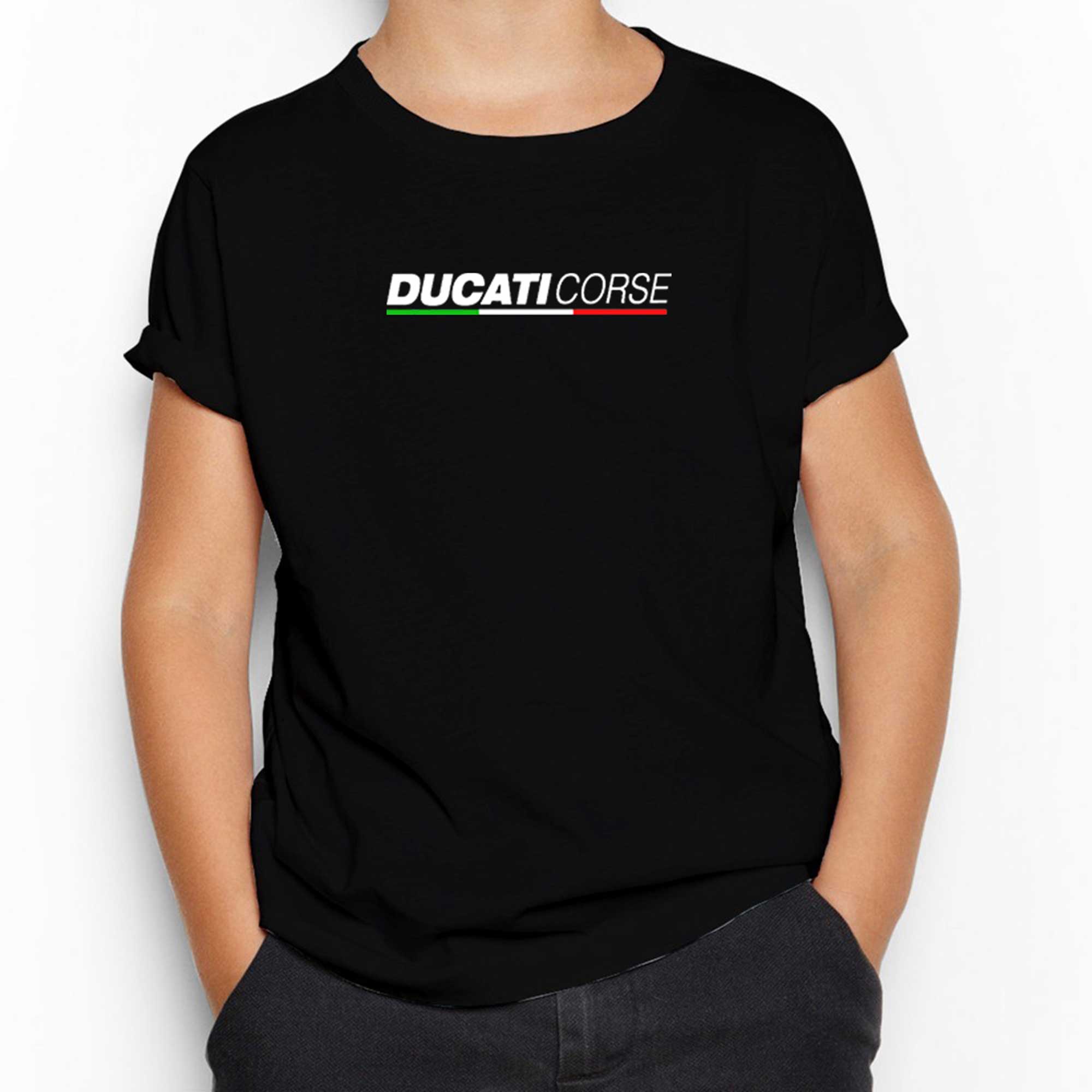 Ducati Corse Text Siyah Çocuk Tişört