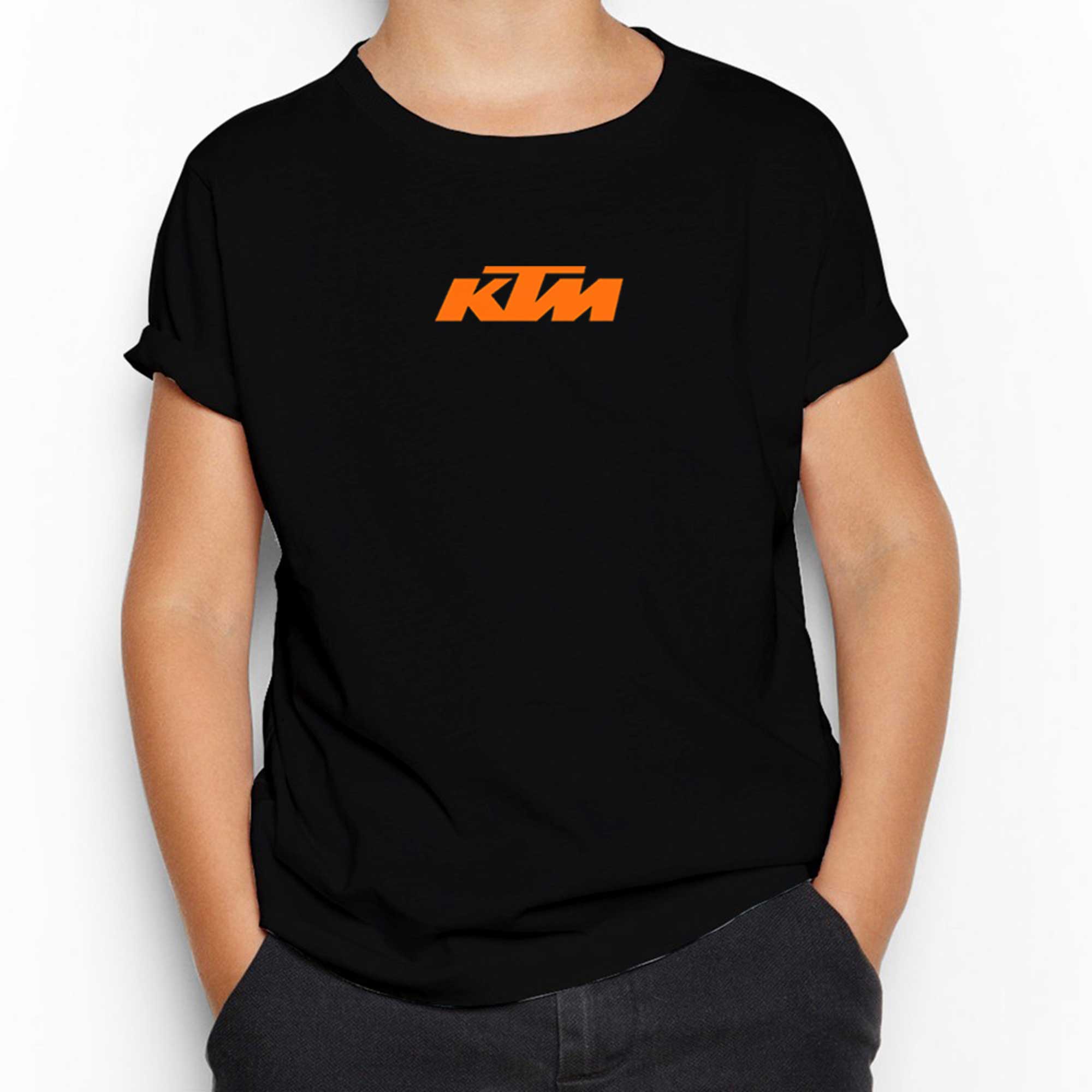 KTM Motorcycle Orange logo Siyah Çocuk Tişört