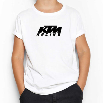 KTM Racing Black Logo Beyaz Çocuk Tişört