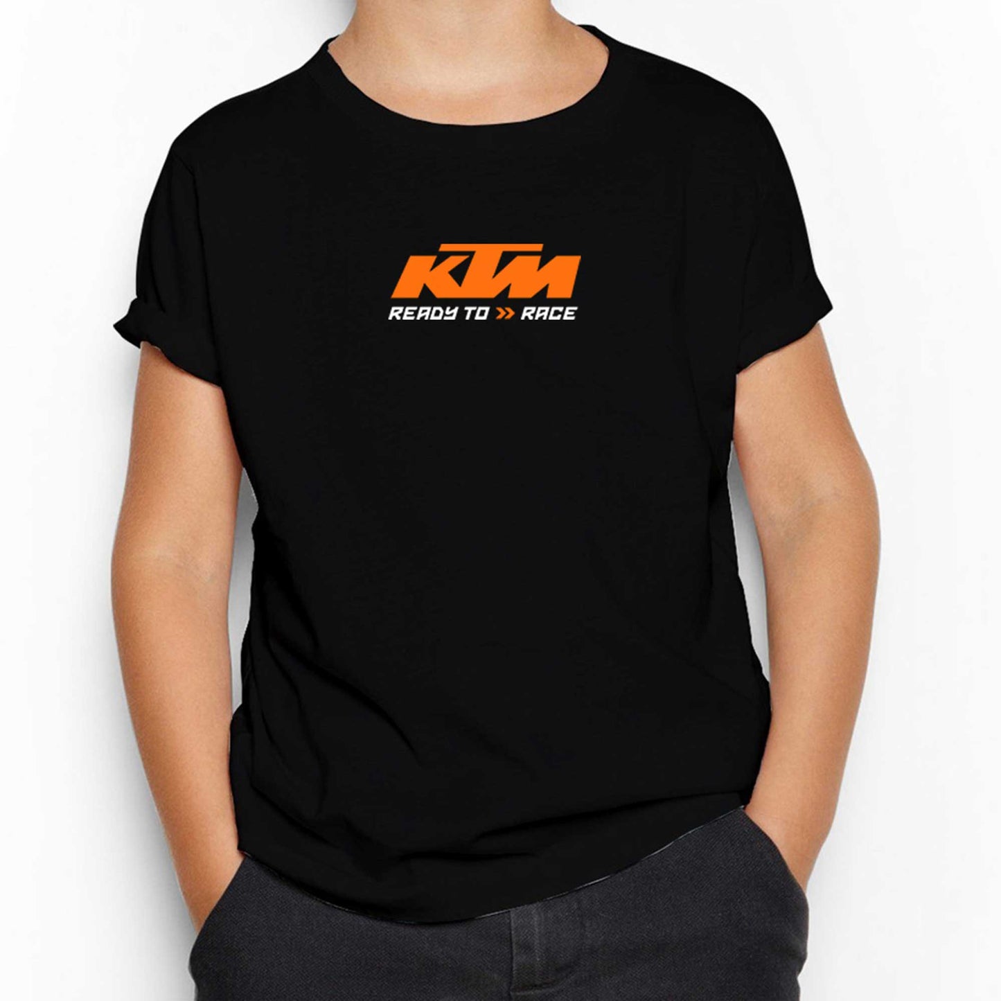 KTM Ready To Race Text Siyah Çocuk Tişört