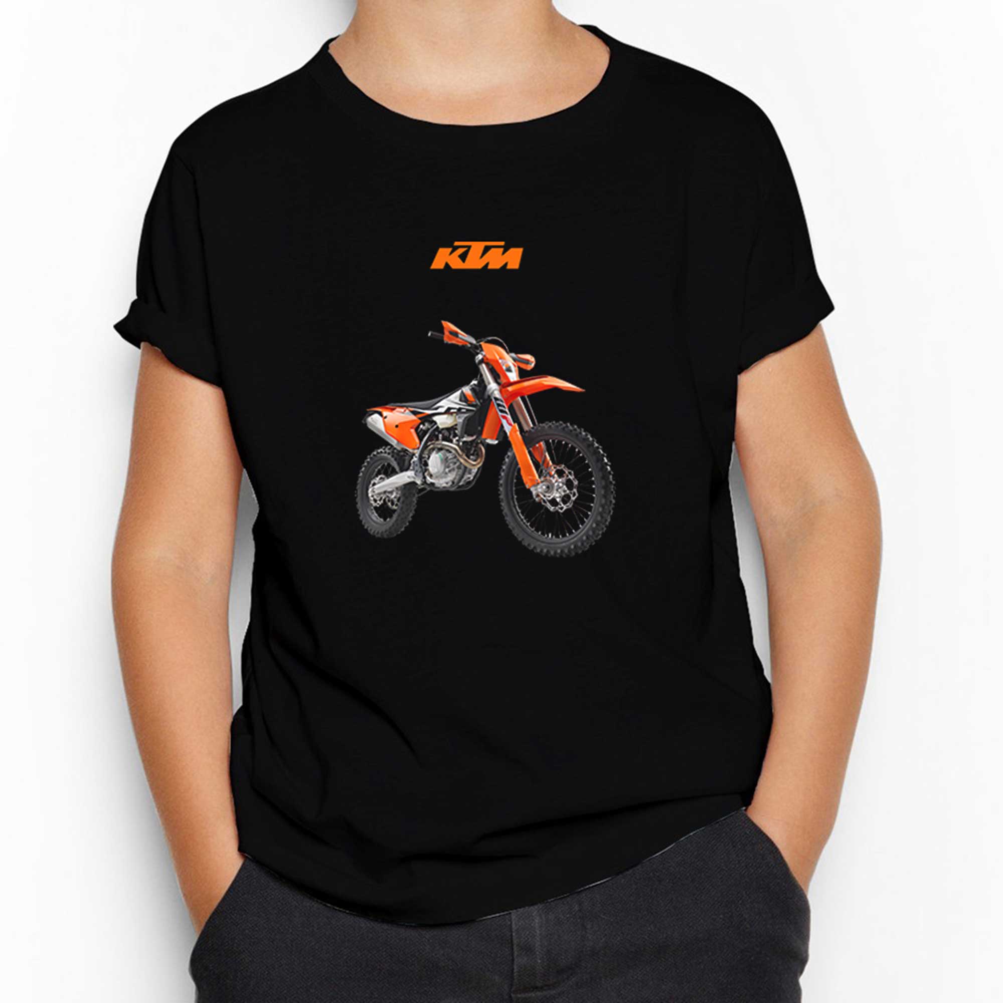 KTM 500 EXC Enduro Motorcycle Siyah Çocuk Tişört