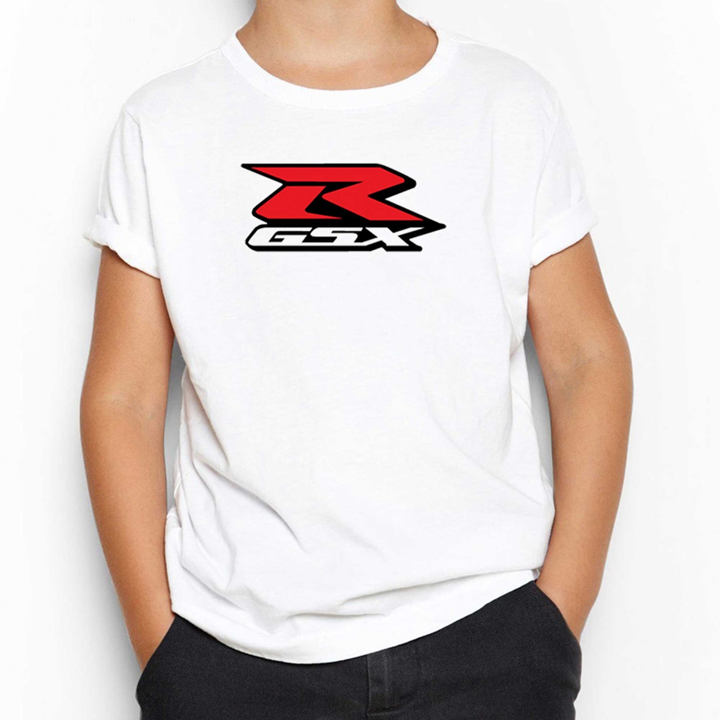 Suzuki GSX R Logosu Beyaz Çocuk Tişört