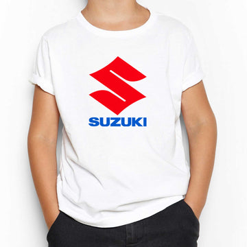 Suzuki Logo Text Beyaz Çocuk Tişört