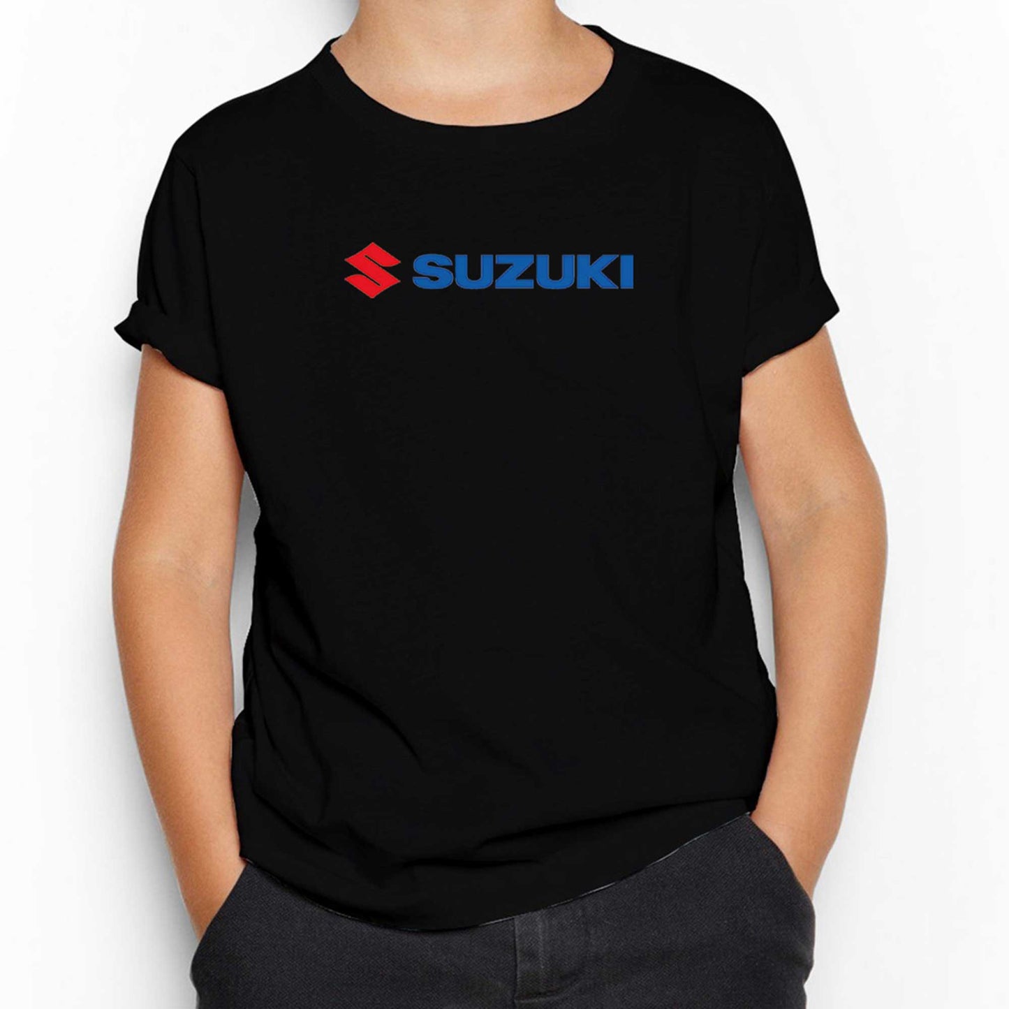 Suzuki Motorcycle Logo Siyah Çocuk Tişört