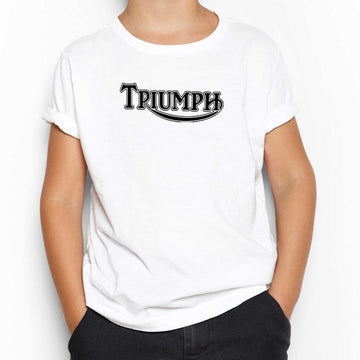 Triumph Motorcycles Logo Beyaz Çocuk Tişört