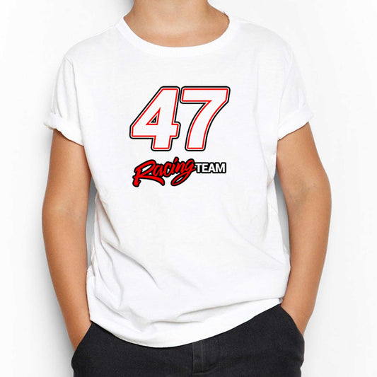 Moto 47 Racing Team Beyaz Çocuk Tişört