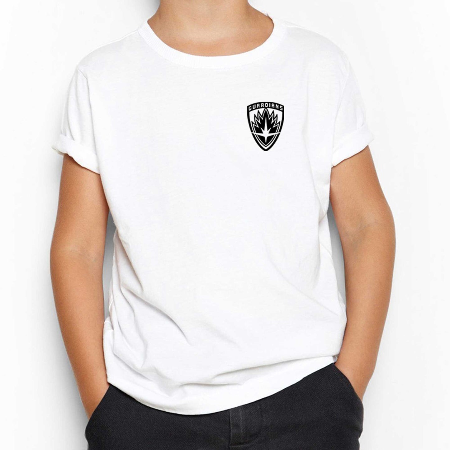 Galaksinin Koruyucuları Rozet Beyaz Çocuk Tişört