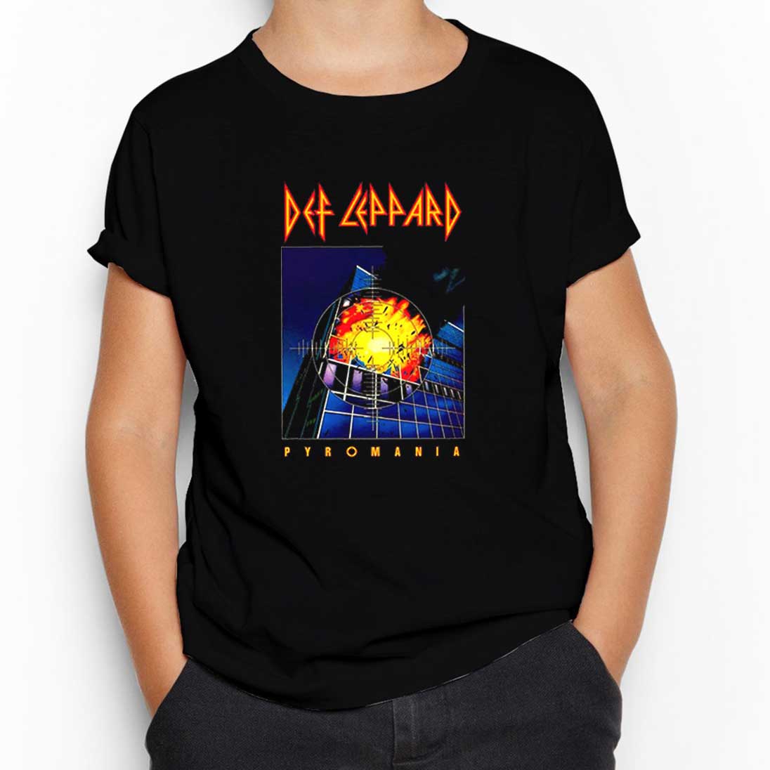 Def Leppard Pyromania Siyah Çocuk Tişört
