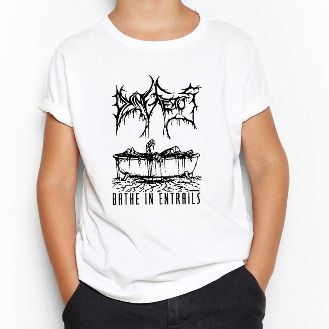 Dying Fetus Bathe in Entrails Beyaz Çocuk Tişört