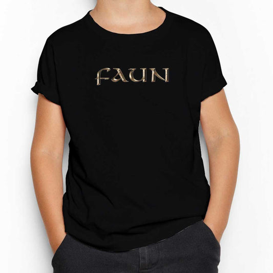 Faun Color Logo Siyah Çocuk Tişört