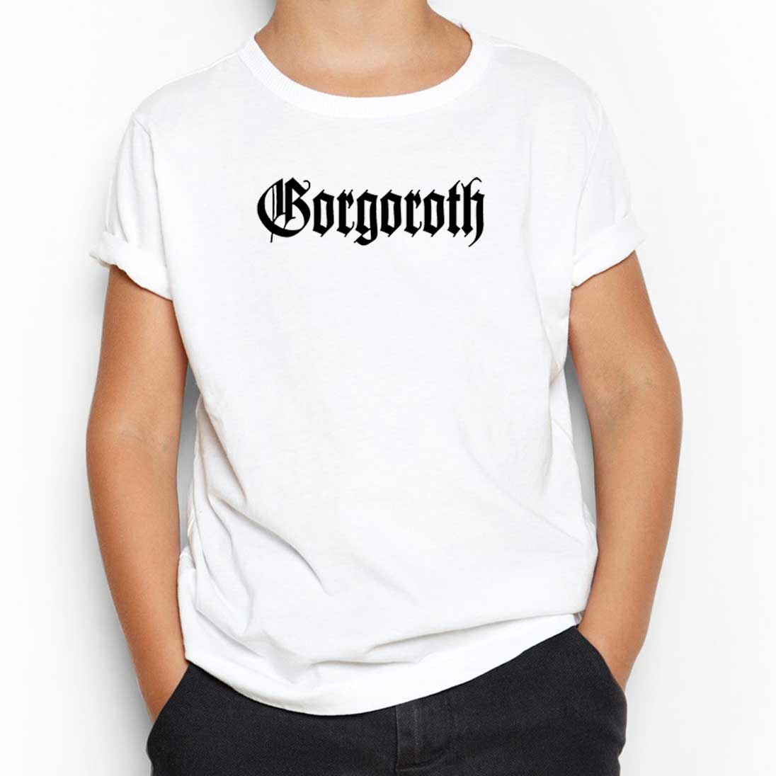 Gorgoroth Text Logo Beyaz Çocuk Tişört