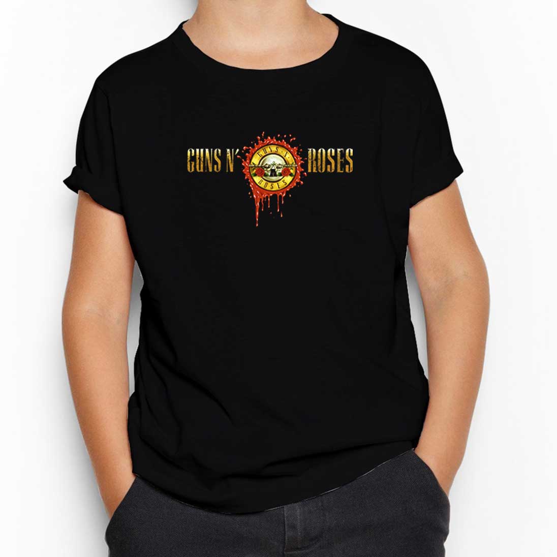 Guns N Roses Drops Logo Siyah Çocuk Tişört