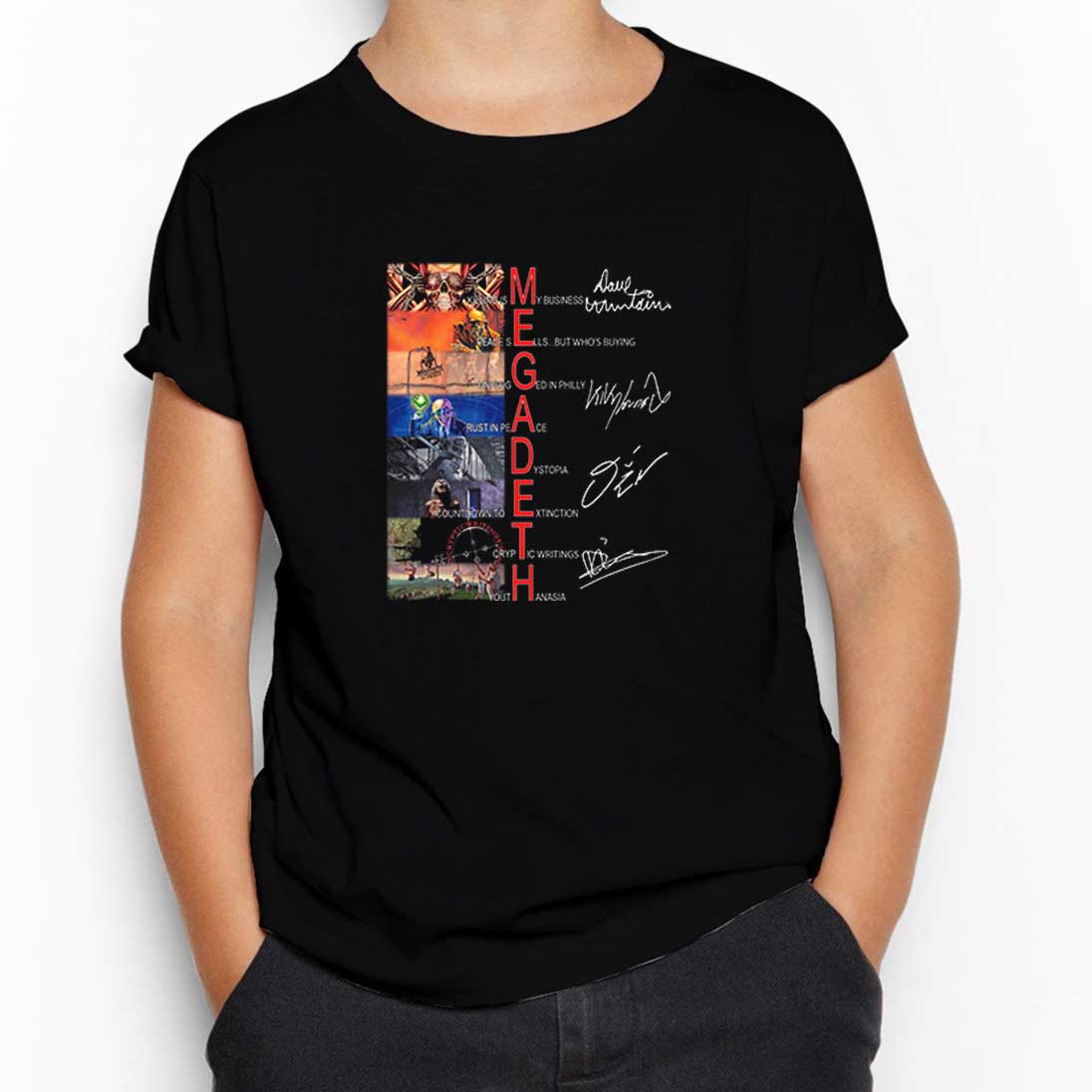 Megadeth Albums Cover Siyah Çocuk Tişört