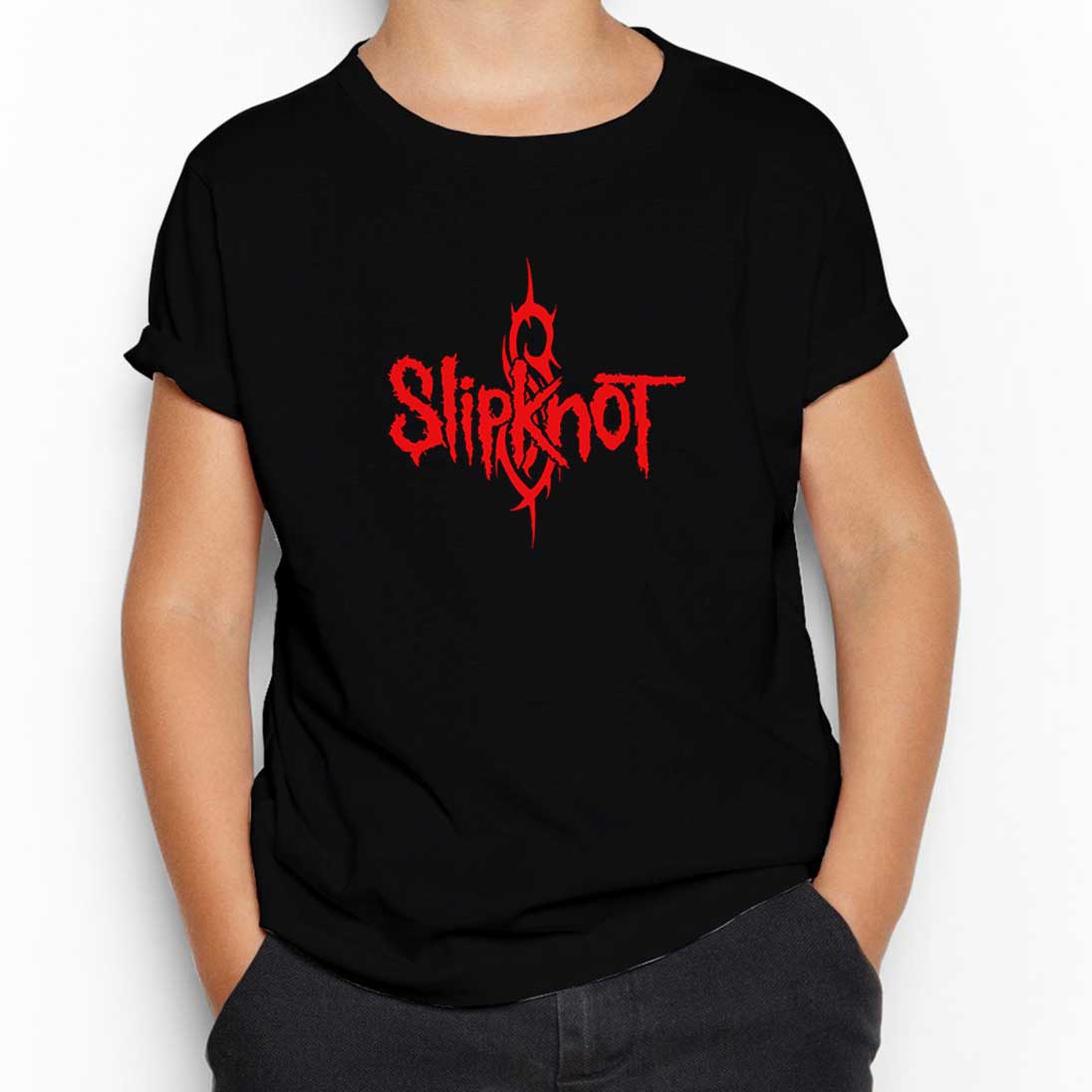 Slipknot Logo Red Siyah Çocuk Tişört