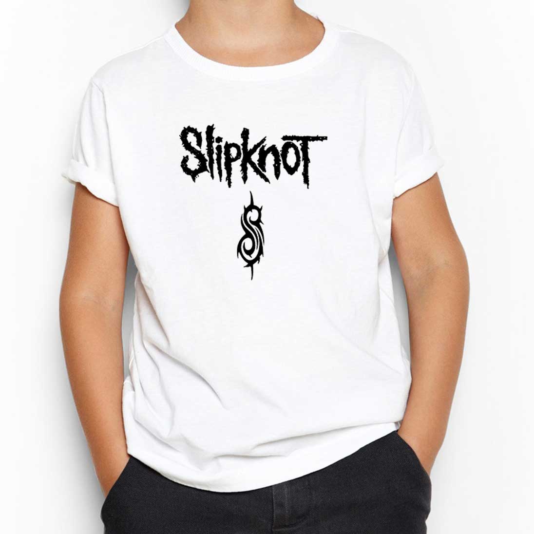 Slipknot Logo Text Beyaz Çocuk Tişört