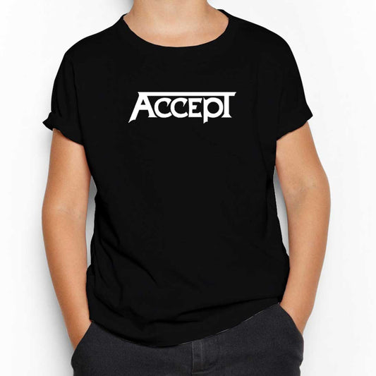 Accept Classic Logo Siyah Çocuk Tişört