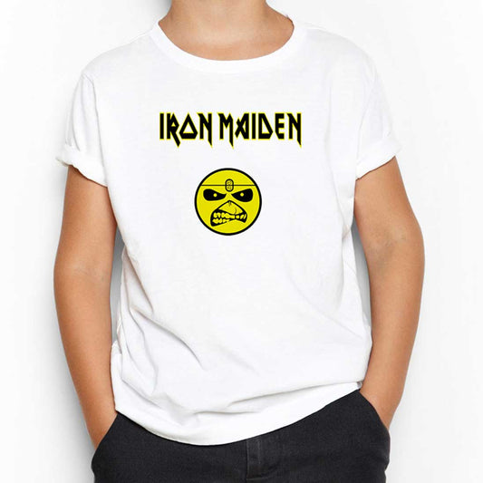 Iron Maiden Face Beyaz Çocuk Tişört