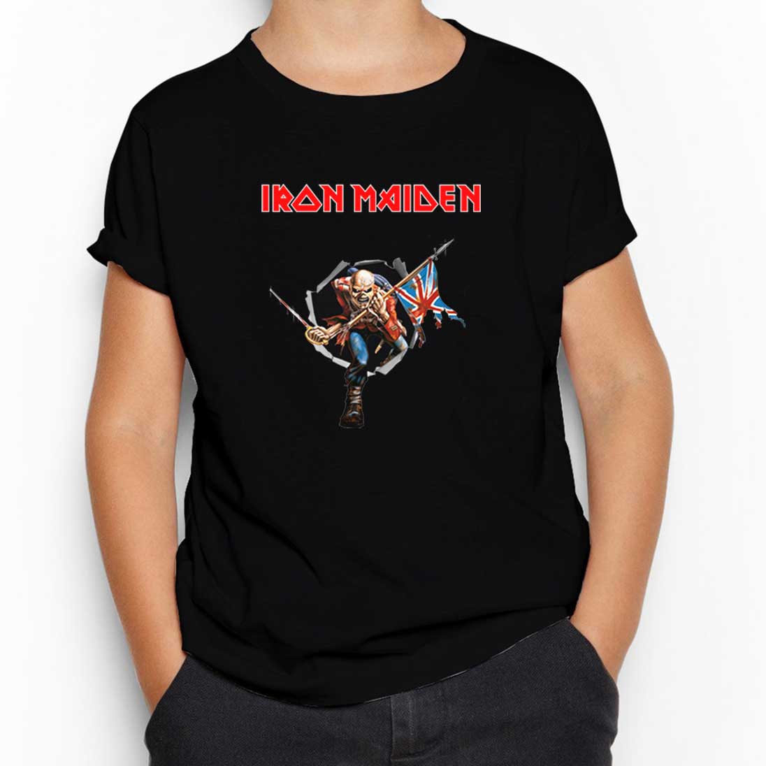 Iron Maiden Trooper Siyah Çocuk Tişört