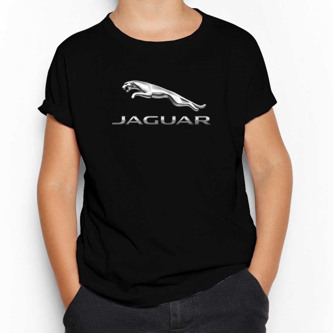 Jaguar Logo Silver Siyah Çocuk Tişört