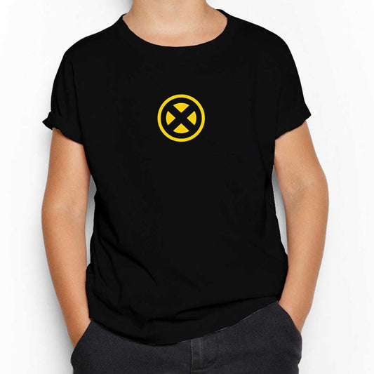 X men Yellow Logo Siyah Çocuk Tişört