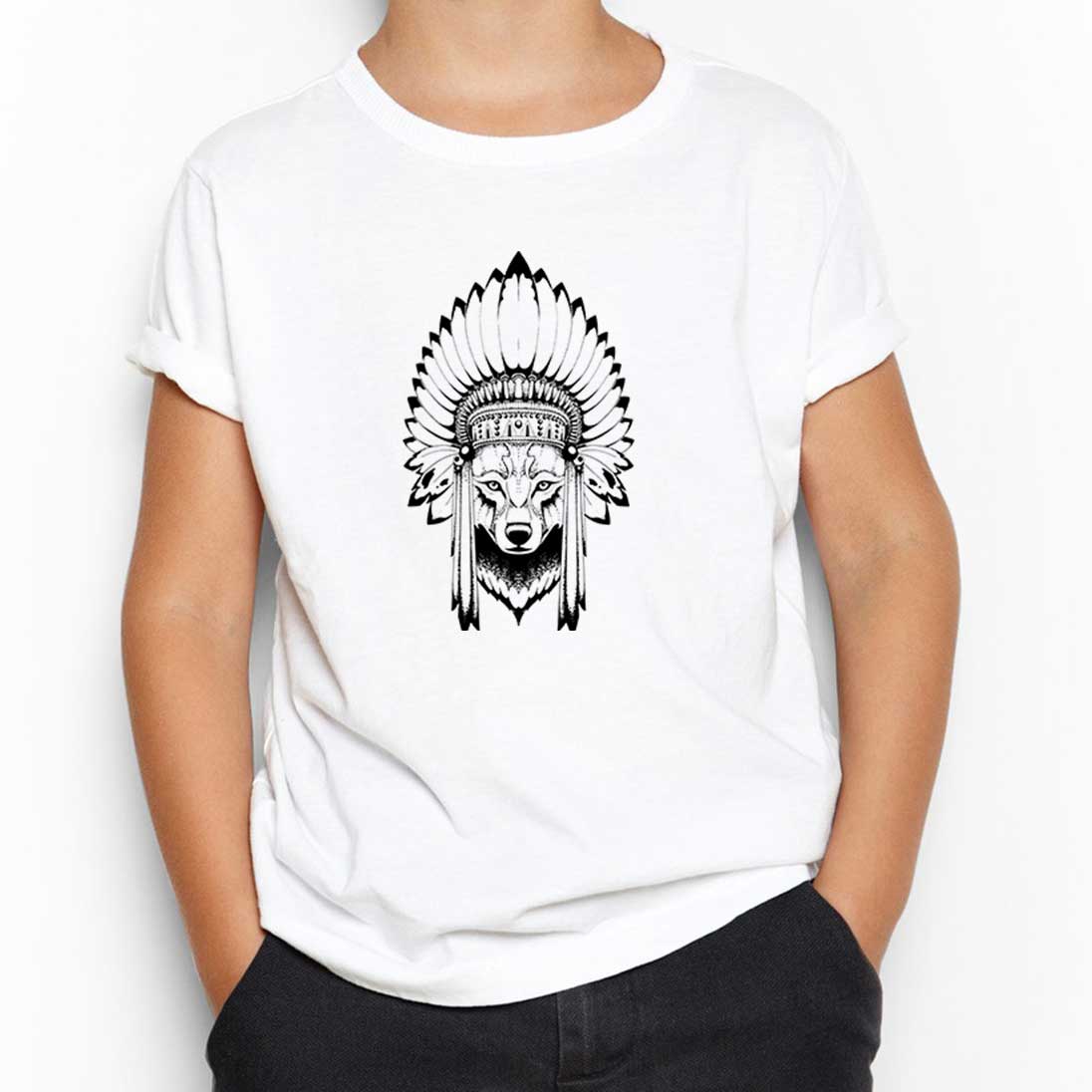 Kızıldereli Wolf Beyaz Çocuk Tişört