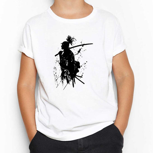 Samurai Miyamoto Musashi Beyaz Çocuk Tişört
