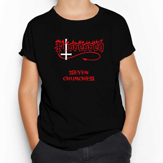 Possessed Seven Churches Siyah Çocuk Tişört