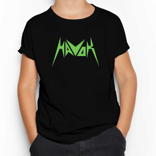 Havok Green Logo Siyah Çocuk Tişört