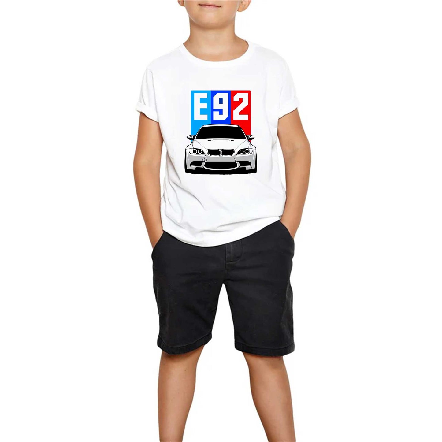 BMW E92 Beyaz Çocuk Tişört