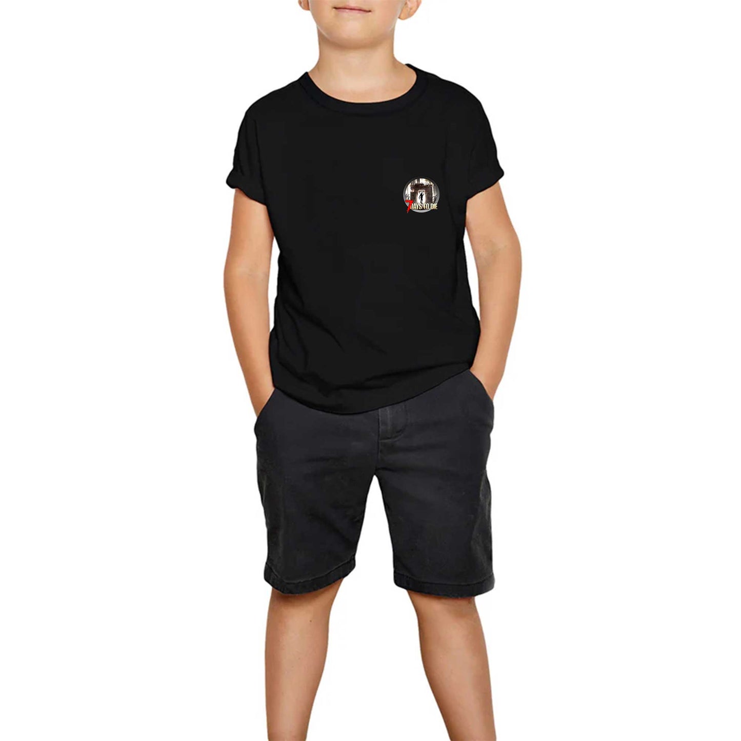 7 Days To Die Icon Siyah Çocuk Tişört