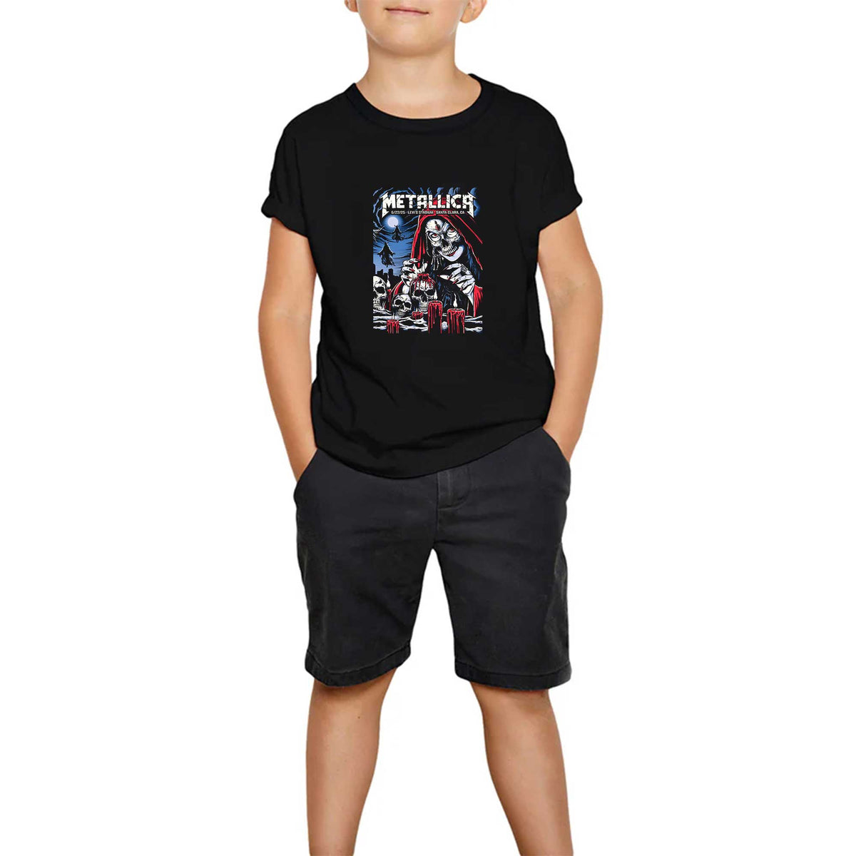 Metallica 2025 Tour Siyah Çocuk Tişört