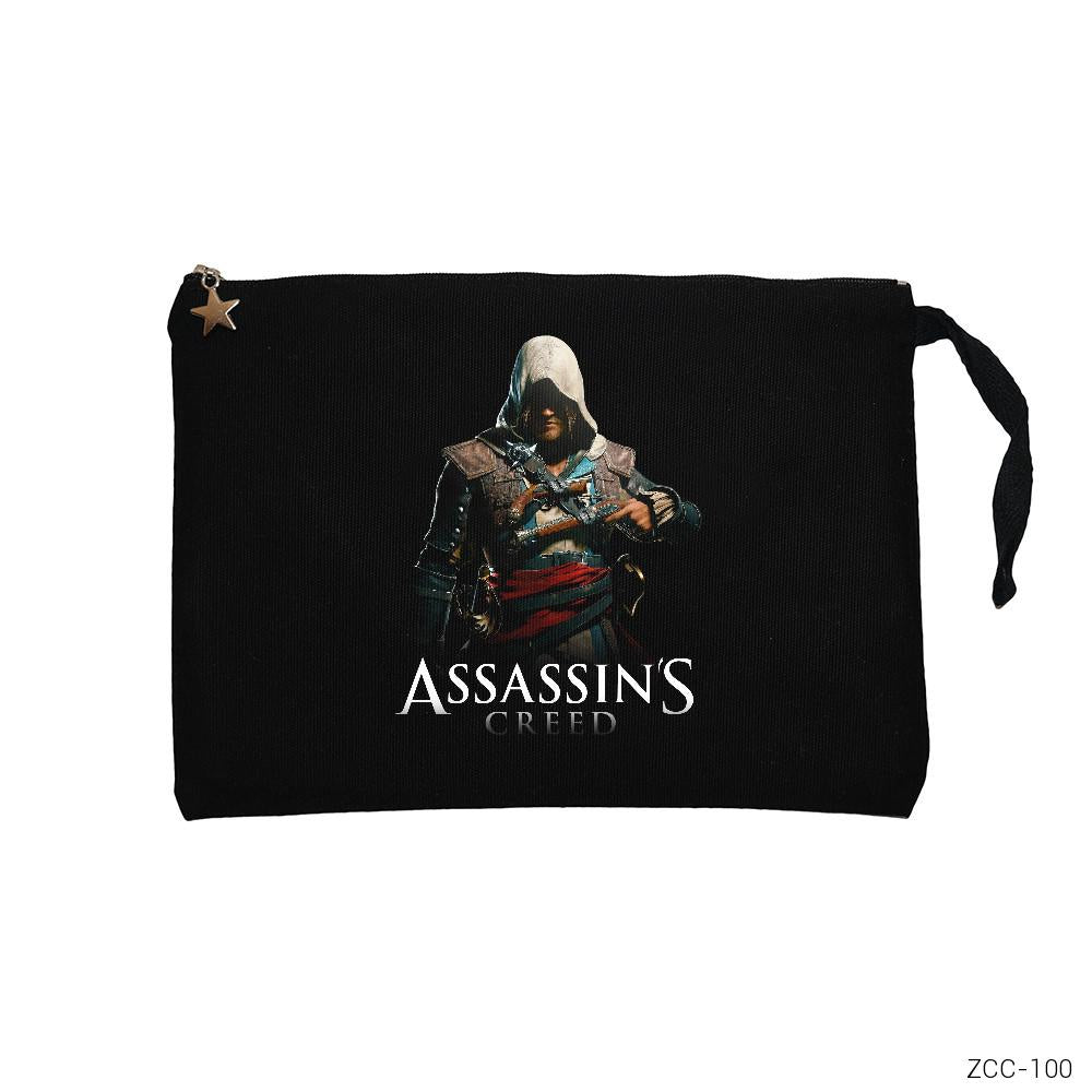 Assassins Creed Siyah Clutch Astarlı Cüzdan / El Çantası