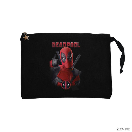 Deadpool Siyah Clutch Astarlı Cüzdan / El Çantası