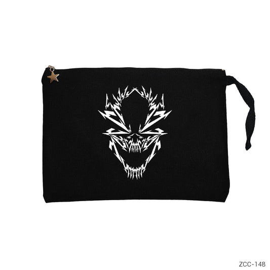 Metallica Monster Ark Siyah Clutch Astarlı Cüzdan / El Çantası