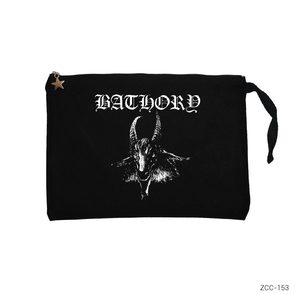 Bathory Siyah Clutch Astarlı Cüzdan / El Çantası