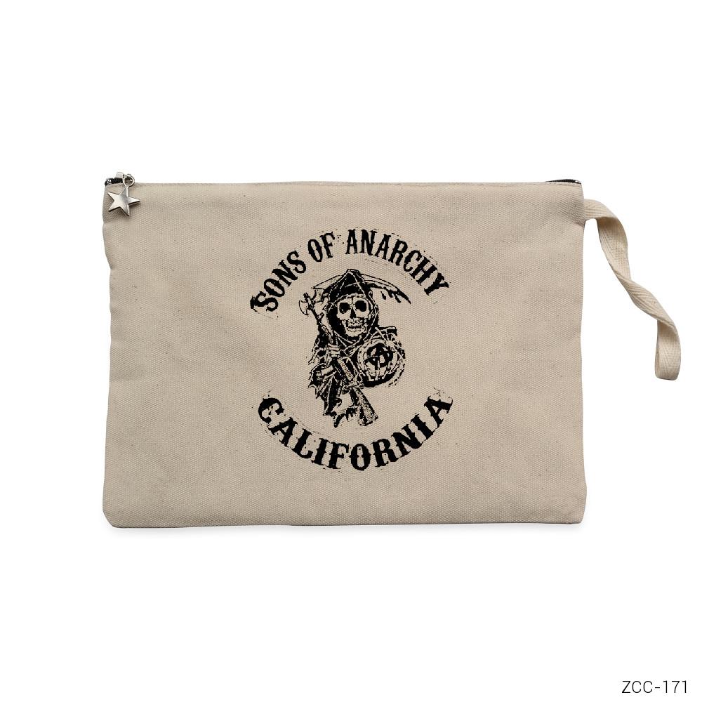 Sons Of Anarchy California Krem Clutch Astarlı Cüzdan / El Çantası