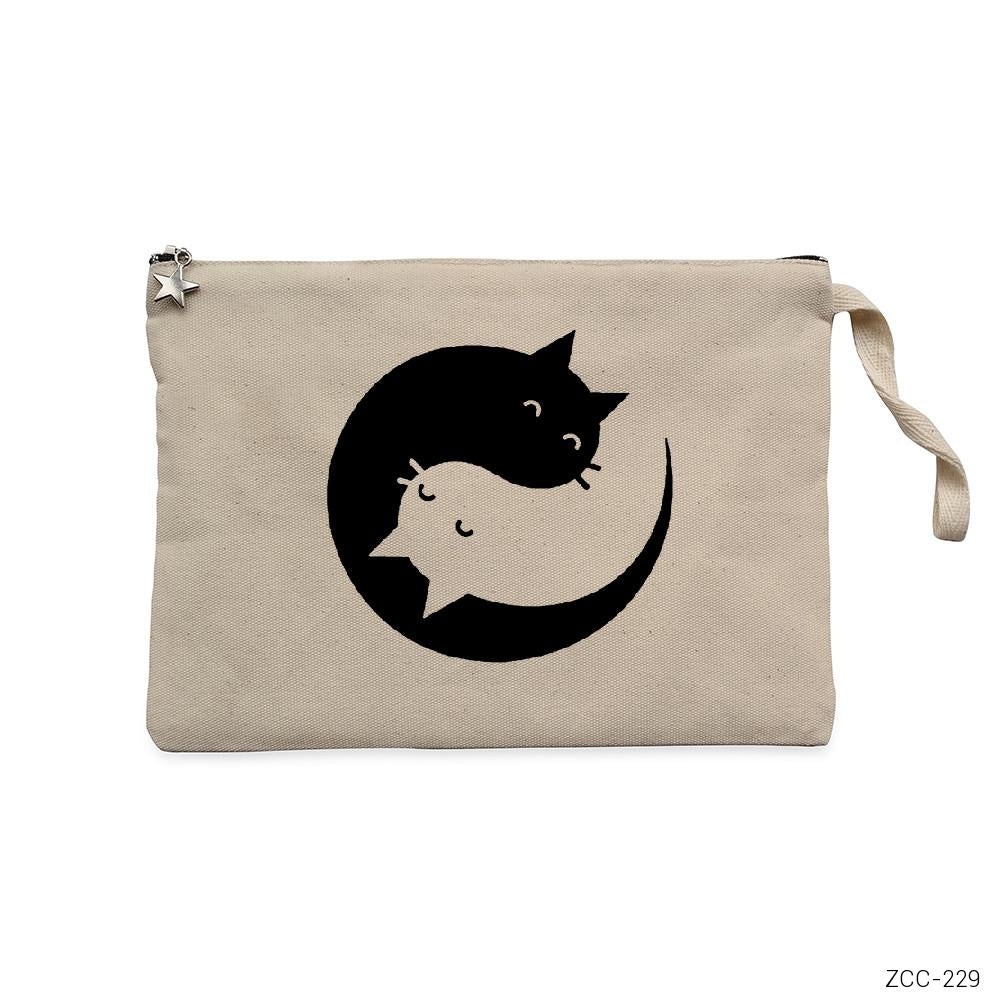 Yingan Kedi Krem Clutch Astarlı Cüzdan / El Çantası