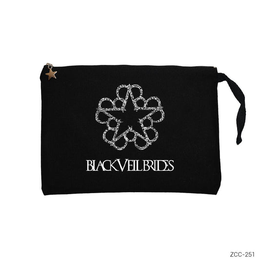 Black Veil Brides Logo Siyah Clutch Astarlı Cüzdan / El Çantası