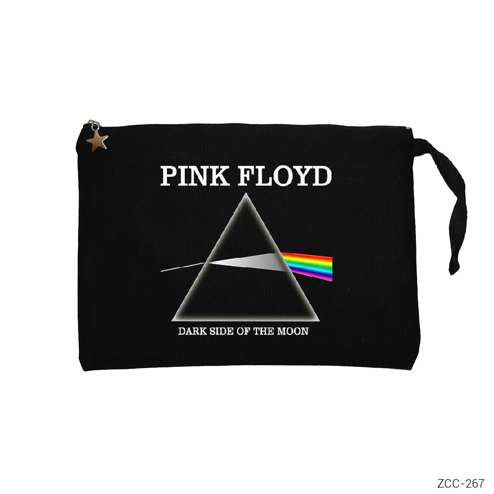 Pink Floyd Dark Side Siyah Clutch Astarlı Cüzdan / El Çantası
