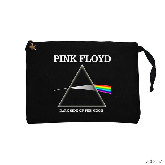 Pink Floyd Dark Side Siyah Clutch Astarlı Cüzdan / El Çantası