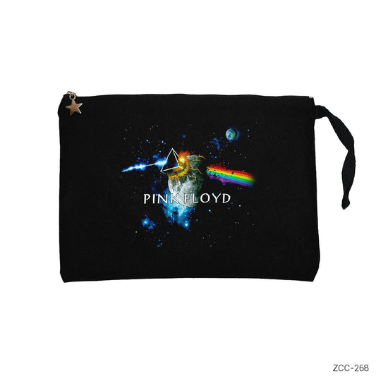 Pink Floyd The Moon Siyah Clutch Astarlı Cüzdan / El Çantası