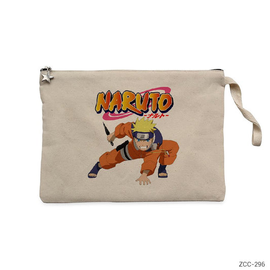 Naruto Krem Clutch Astarlı Cüzdan / El Çantası