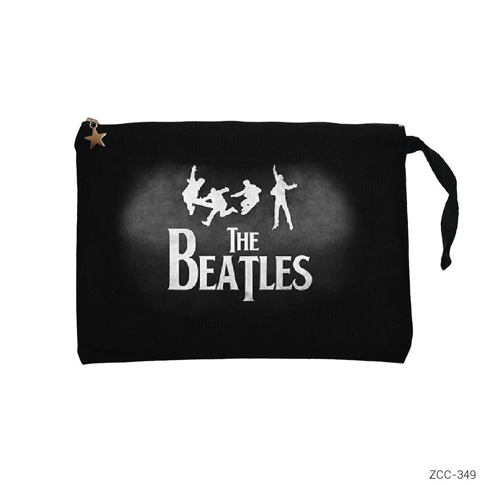 The Beatles Siyah Clutch Astarlı Cüzdan / El Çantası