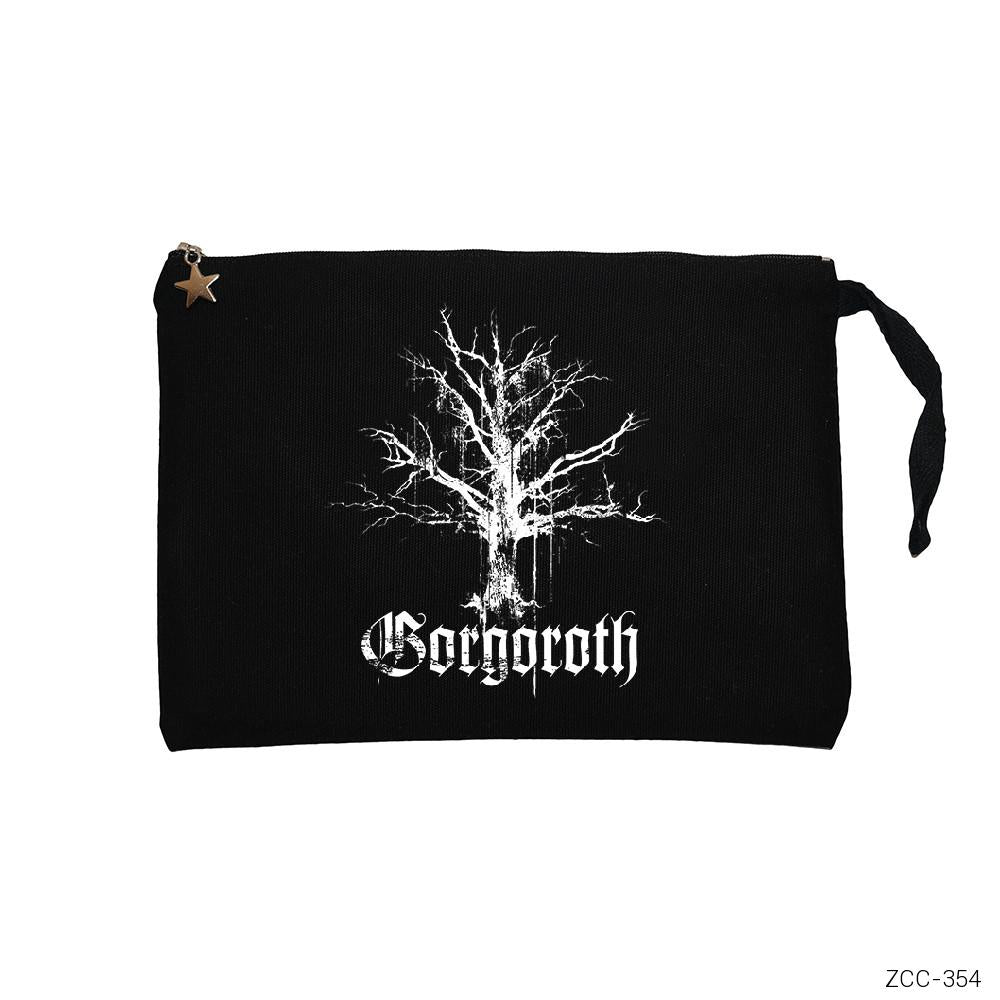 Gorgoroth Siyah Clutch Astarlı Cüzdan / El Çantası