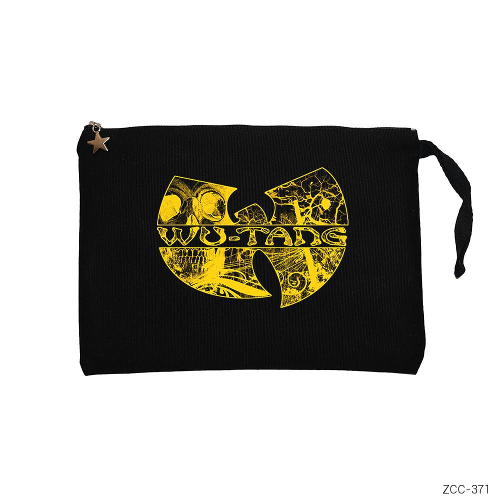 Wu Tang Stencil Logo Siyah Clutch Astarlı Cüzdan / El Çantası